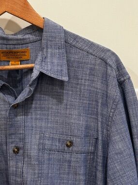 Stapleford Blue Chambray Button-Up Shirt